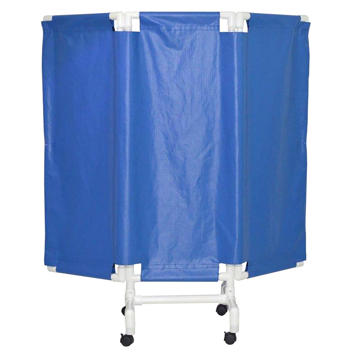 MJM International 7003-2TW Portable privacy screen, 3-panel: panel size: 21.25" W x 51" H w/ 2" Twin nylon casters