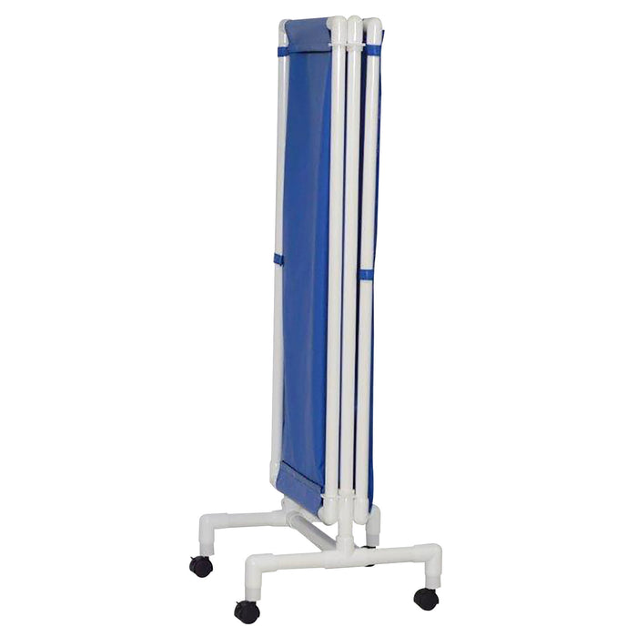 MJM International 7003-2TW Portable privacy screen, 3-panel: panel size: 21.25" W x 51" H w/ 2" Twin nylon casters