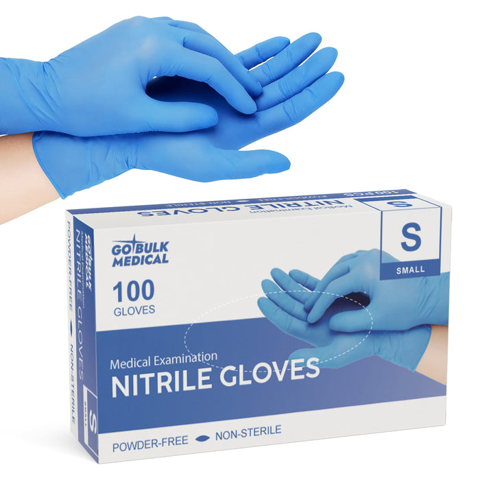 Nitrile Exam Gloves Case of 1000 4 mil Thick Powder-Free Heavy Duty Disposable Blue Gloves