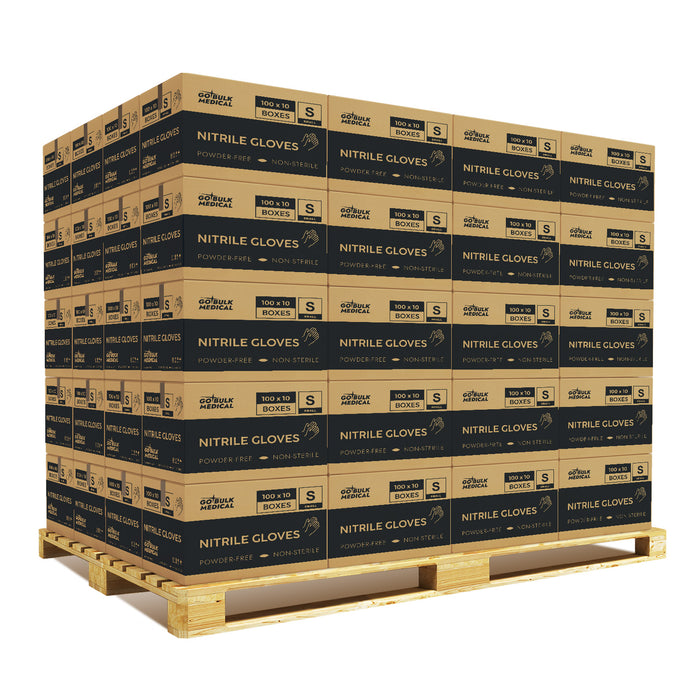 Pallet Black Nitrile Gloves of 100 Cases(100,000 Gloves) 4 mil Thick Powder-Free Heavy Duty Disposable