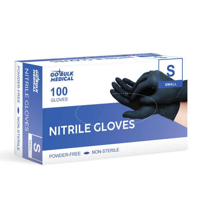 Black Nitrile Gloves - Case of 1000, 4 mil Thick, Powder-Free, Non-Sterile, Heavy Duty Disposable Gloves