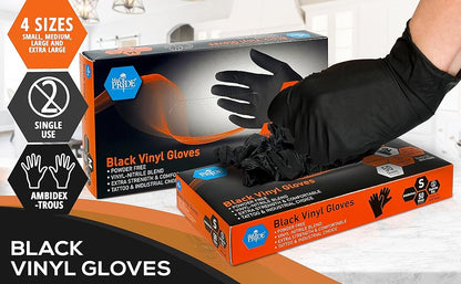 Black Vinyl Nitrile Gloves