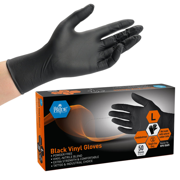 Black Vinyl Nitrile Gloves