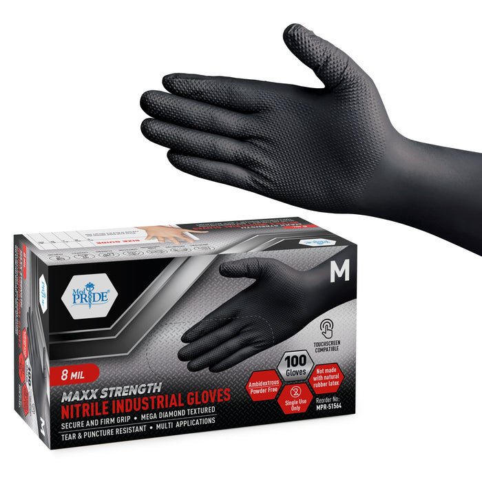 Nitrile Industrial Black Gloves