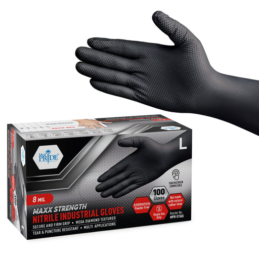 Nitrile Industrial Black Gloves