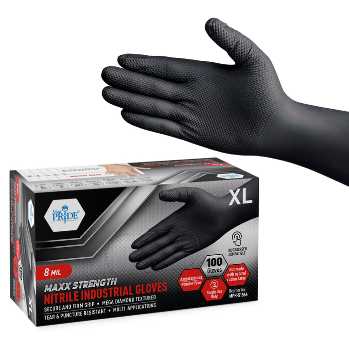 Nitrile Industrial Black Gloves