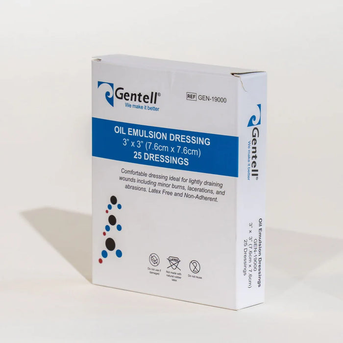 Gentell Oil Emulsion Dressing 3" x 3" Case (200/CS)