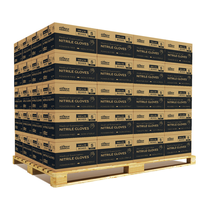 Pallet Nitrile Exam Gloves of 100 Cases(100,000 Gloves) 4 mil Thick Powder-Free Heavy Duty Disposable Blue Gloves