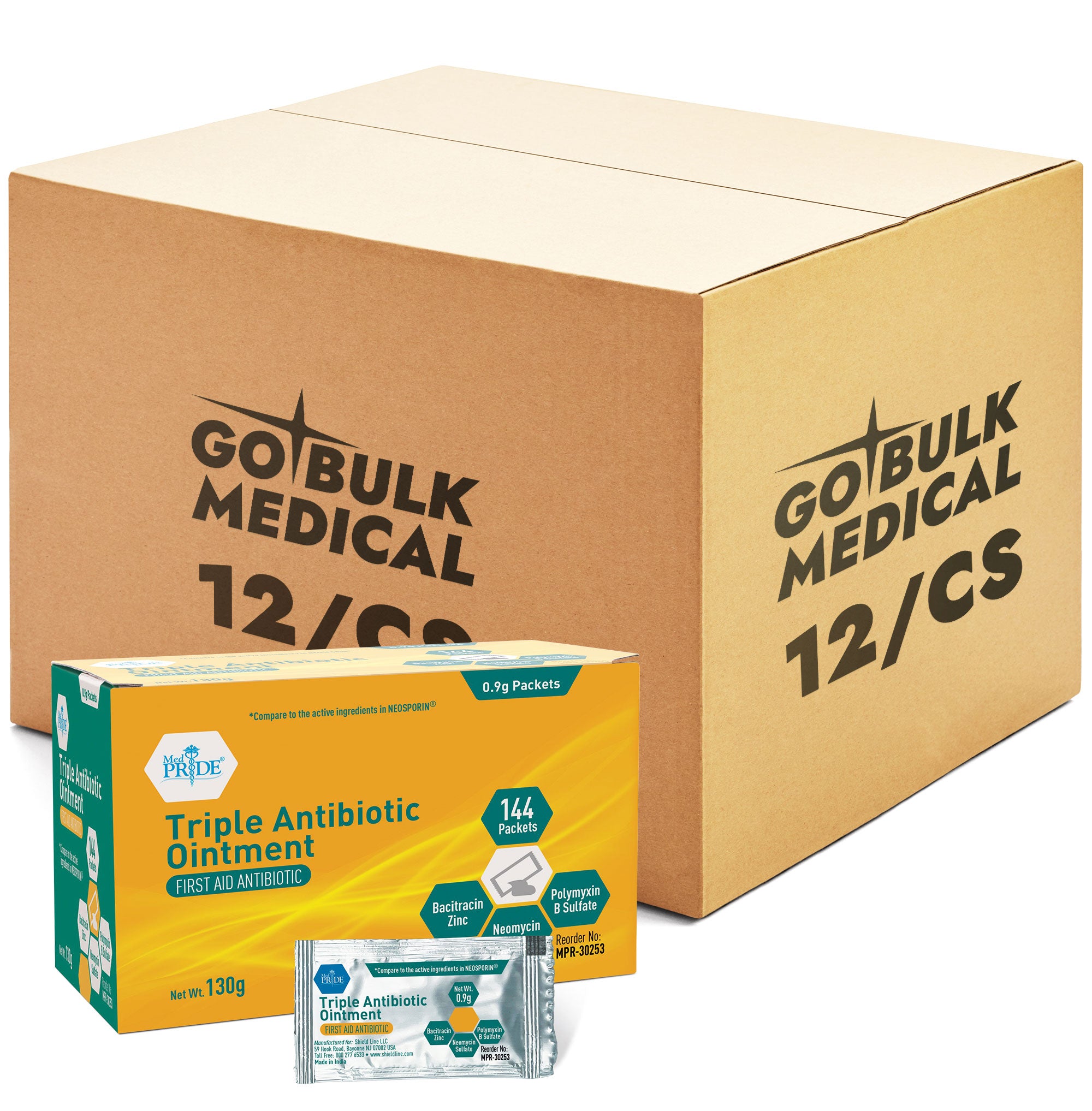 Triple Antibiotic - 0.9g Packets - 12/144/cs. – Go Bulk Medical
