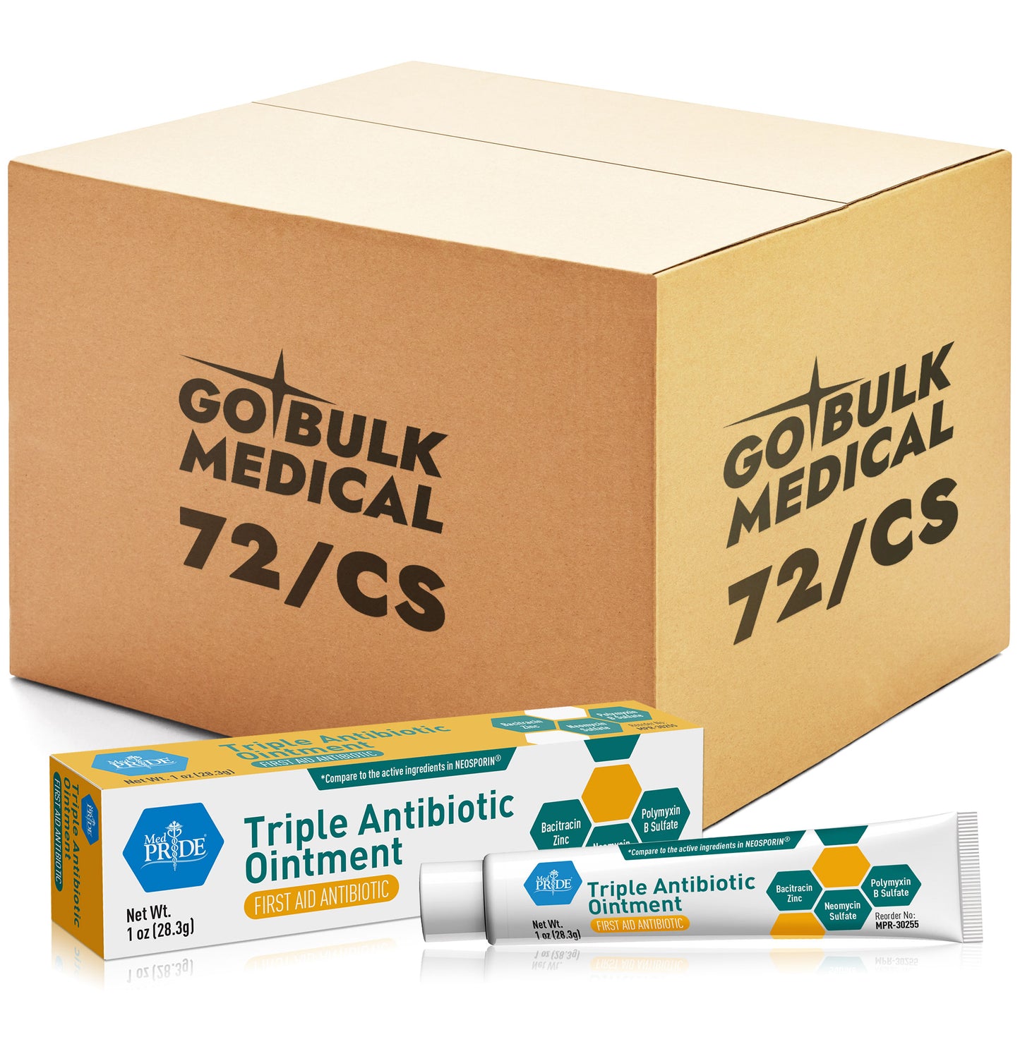 Triple Antibiotic - 1oz. Tubes - Indv. Boxed - 72/cs.