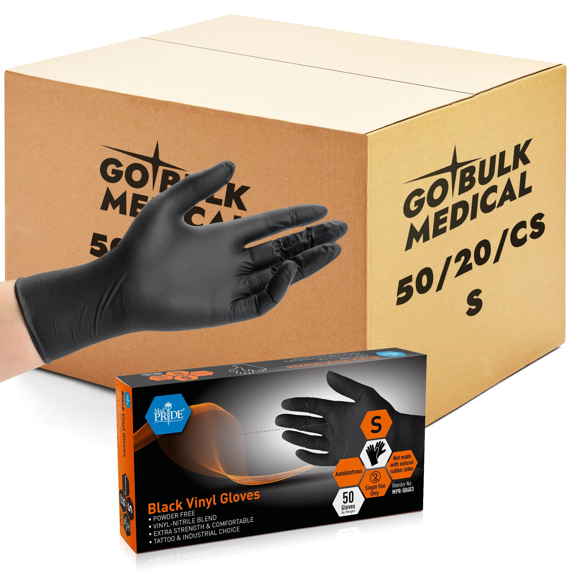 Black Vinyl Nitrile Gloves