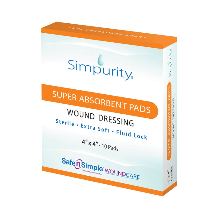 Safe N Simple Simpurity Super Absorbent Pad Wound Dressing (160 Count)