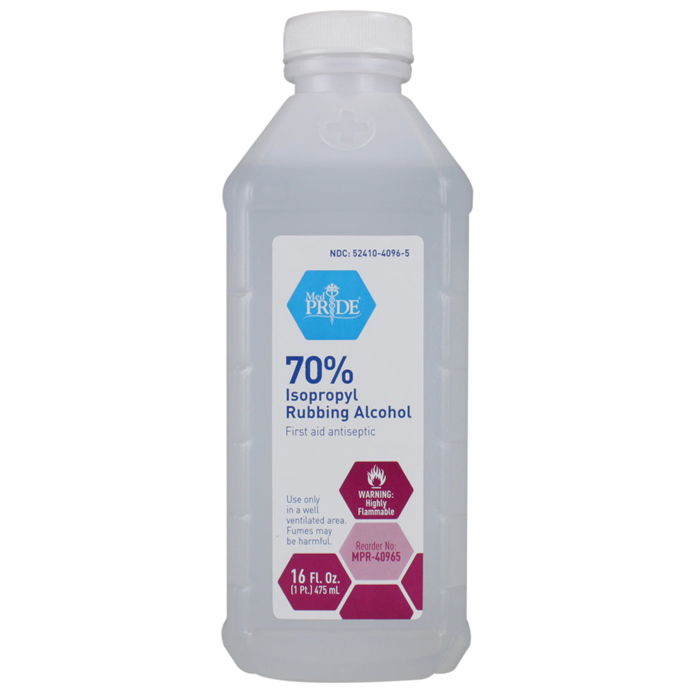 MedPride Isopropyl Rubbing 70% Alcohol - 16oz - Case of 24 — Go Bulk ...