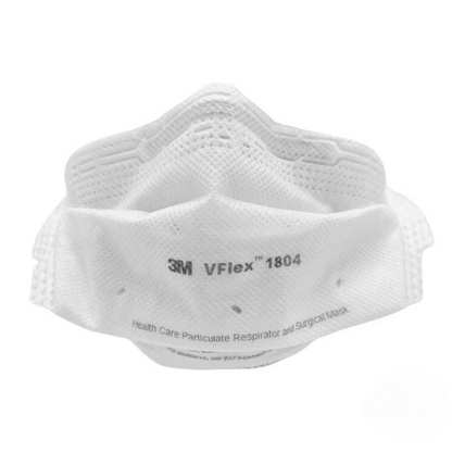 3M VFlex 1804 Healthcare NIOSH Surgical N95 Respirator Mask, Regular Size, 400 per Case