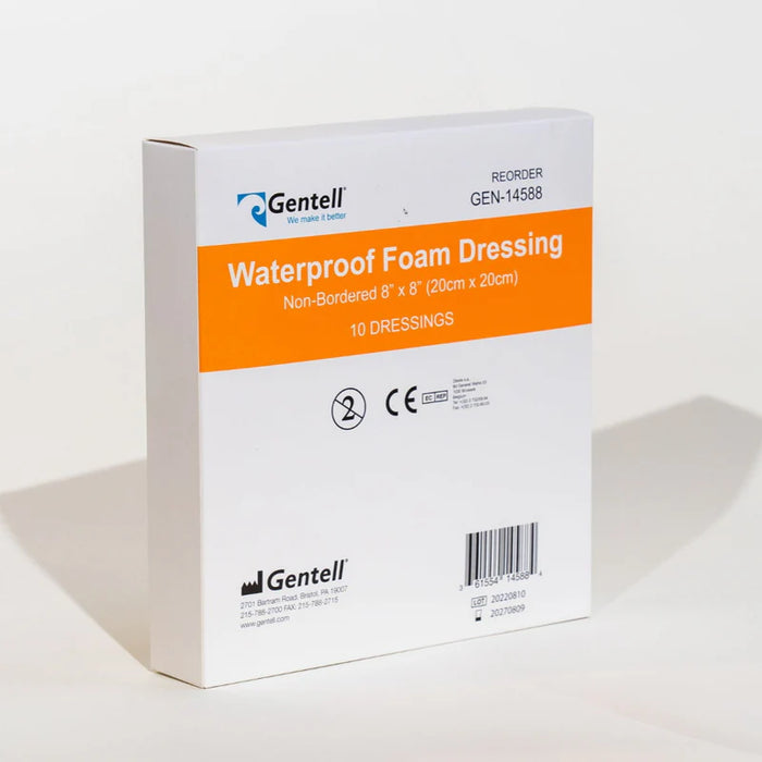 Gentell Waterproof Foam Non-Bordered Dressing Box Case (50/CS)