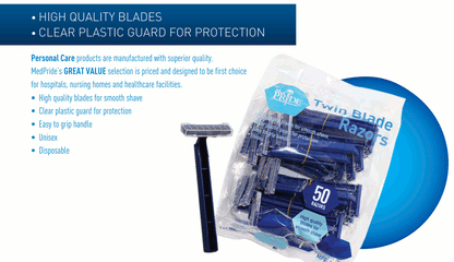 Twin Blade Razors - 6/50/cs.