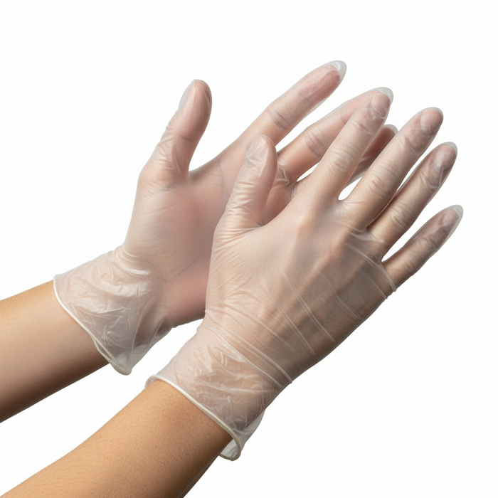 Amstar Vinyl Gloves Pallet of 100 Cases - 100,000 Powder-Free Non-Sterile Disposable Gloves - Clear