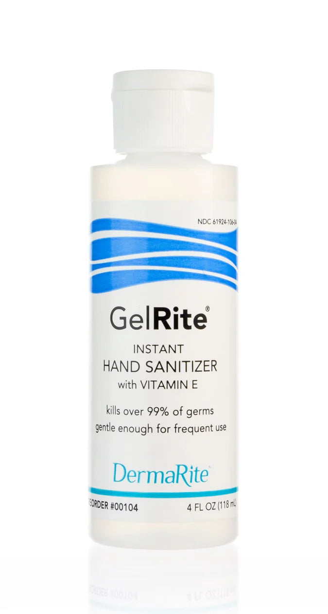 Hand Sanitizer GelRite® 4 oz. Ethyl Alcohol Gel Bottle (24/CS)