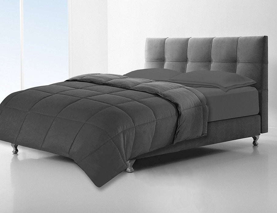 Gray twin down alternative comforter, 4 pack