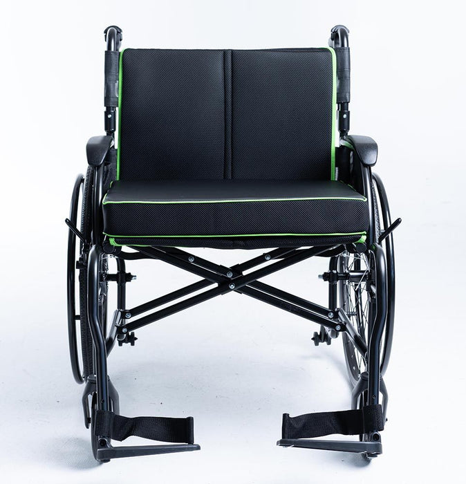 Feather Comfort Cushion - 22" Wide, Green Trim