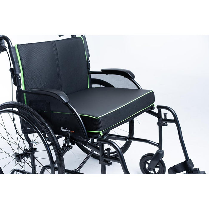 Feather Comfort Cushion - 22" Wide, Green Trim