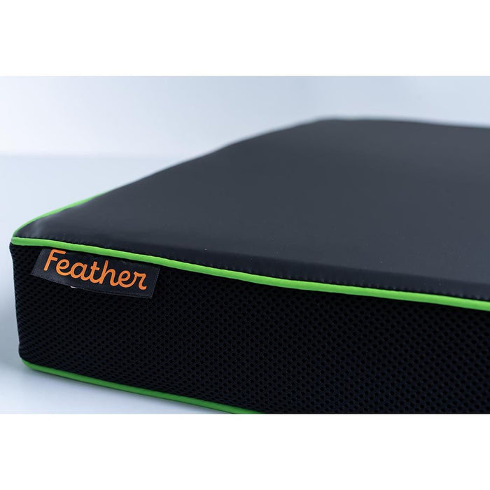 Feather Comfort Cushion - 22" Wide, Green Trim