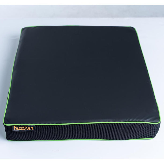 Feather Comfort Cushion - 22" Wide, Green Trim