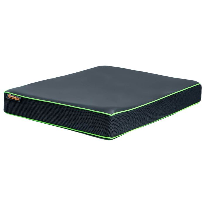 Feather Comfort Cushion - 22" Wide, Green Trim