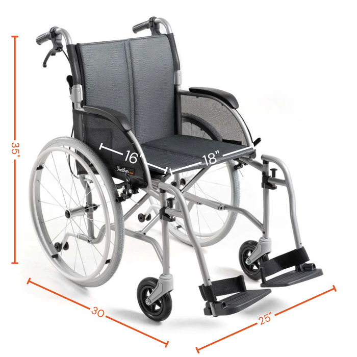 Featherweight® 13.5 lbs 18" Wheelchair - Feather Chair™