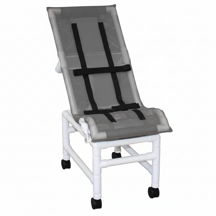 MJM International 191-XLC Reclining bath / shower chair (X-LARGE), with base & casters, 225 lbs weight capacity