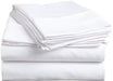 KSE SuperLux Collection T-130 White Sheets and Pillowcases