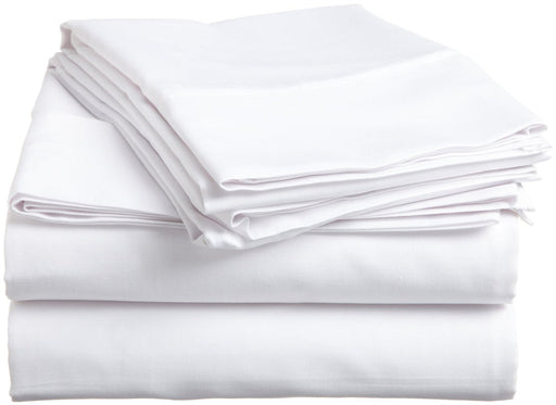 KSE SuperLux Collection T-130 White Sheets and Pillowcases