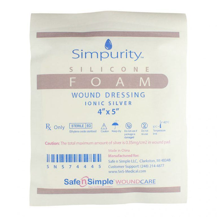 Safe N Simple Simpurity Silver Silicone Foam Dressing (192 Count)