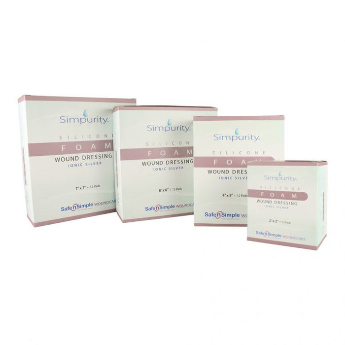 Safe N Simple Simpurity Silver Silicone Foam Dressing (192 Count)