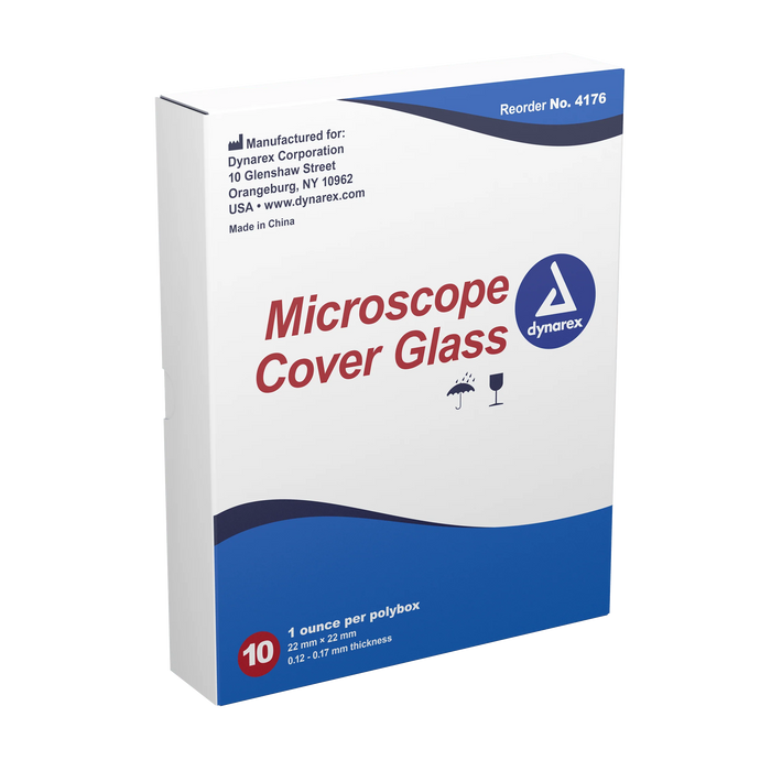 Dynarex Microscope Cover Glass - 10ea/bx, 5bxs/cs (50 Count)