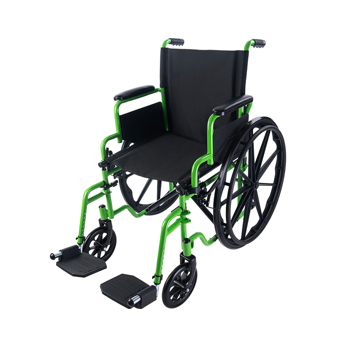 Dynarex GreenLine Wheelchair Leg Rest Style - Swing-away Footrests With Leg Straps (FR)